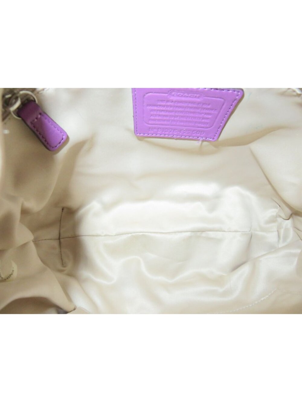 Coach 2013 Kristin Spectator Lavender & Mauve Leather Purple Colorblock Hobo Bag - Picture 3 of 13